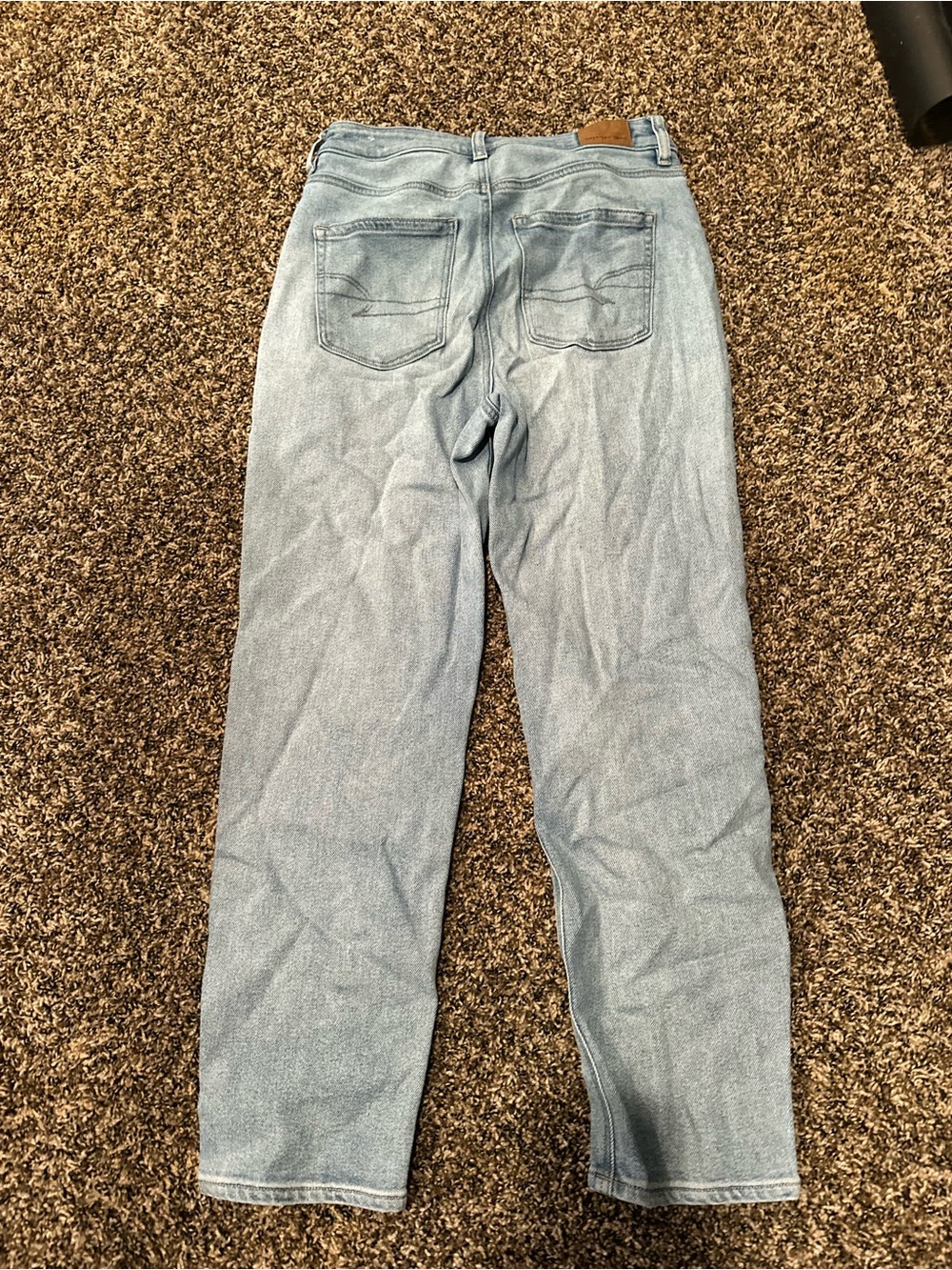 American Eagle Outfitters Light Blue High-Rise Straight Jeans